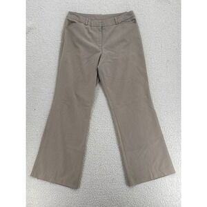 Worthington Modern Fit Pants Women Size 14 Beige Tan Wide Leg Career